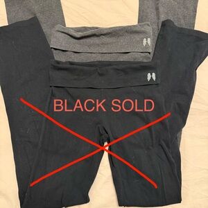 BLACK PAIR SOLD Victoria's Secret Fold Over Yoga Flare Leggings
